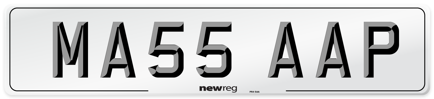 MA55 AAP Number Plate from New Reg